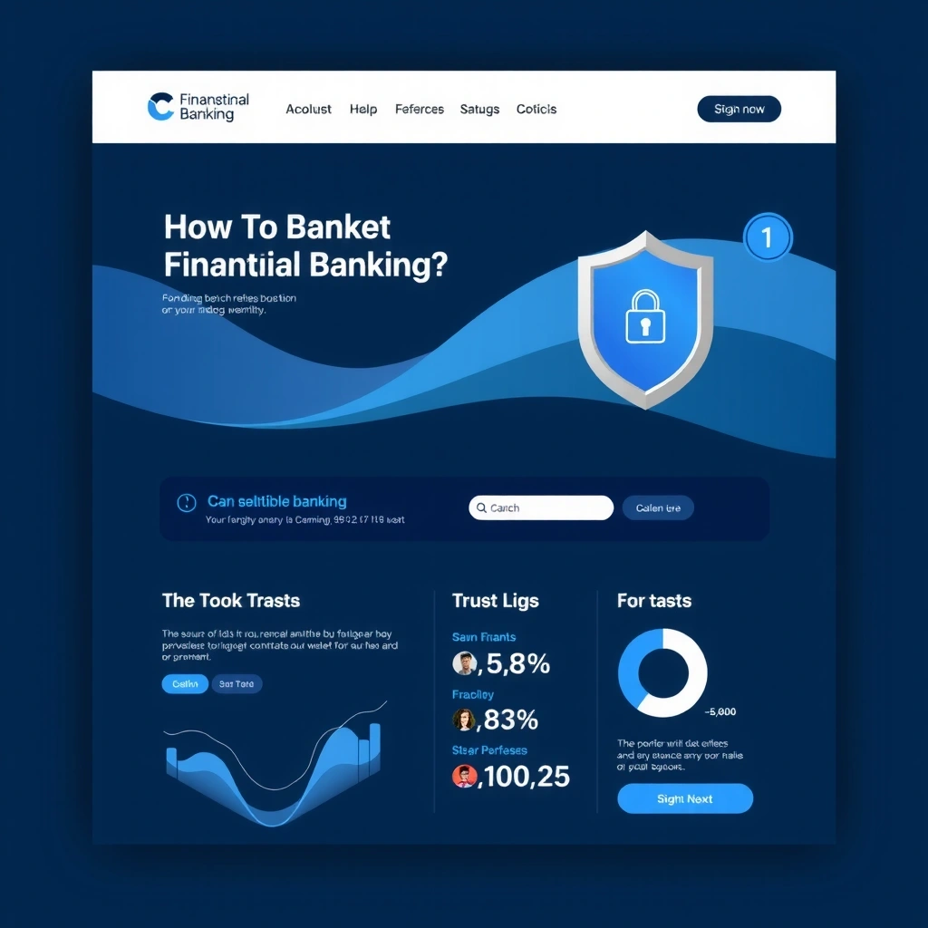 Corporate banking website with professional blue and white design
