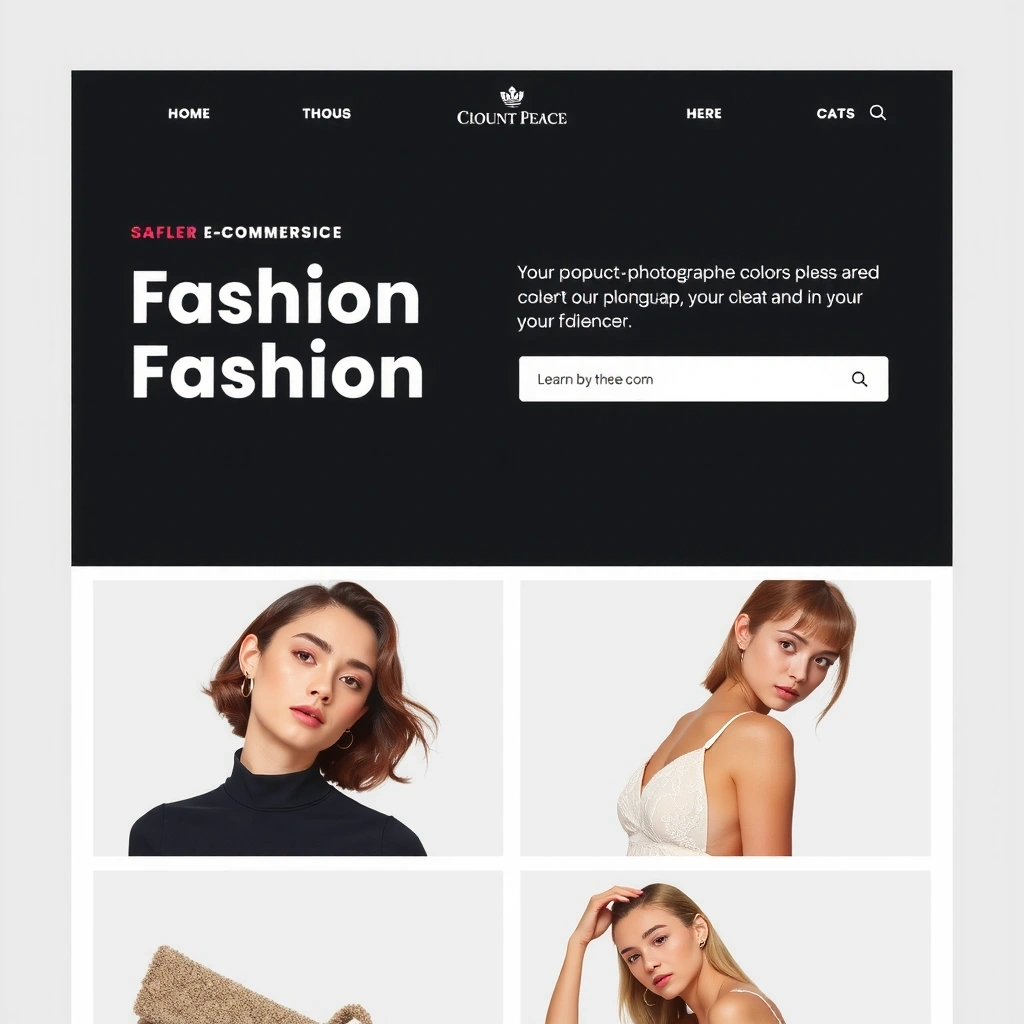 E-commerce fashion platform with modern minimalist design