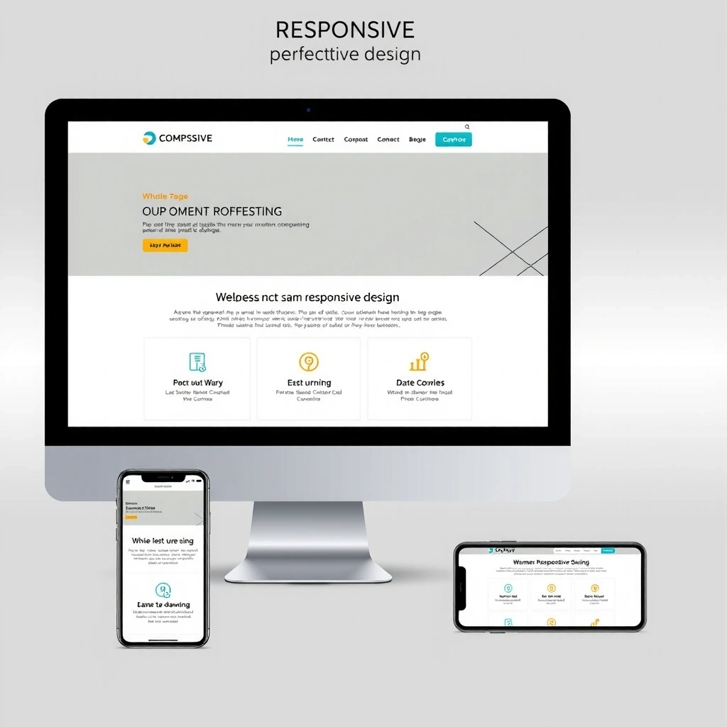 Responsive design showcase across multiple devices